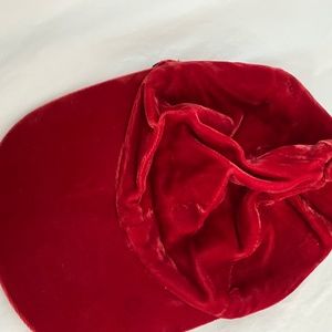 Velvet Cap - Red